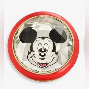 Disney Metal/Enamel adjustable rhinestone Mickey Mouse Head fashion Ring Gold